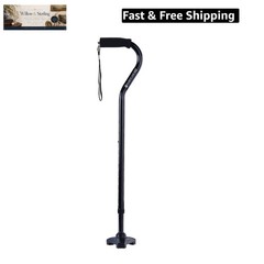Go HCANE-BK-G2 Walking Stick with T Handle, Black