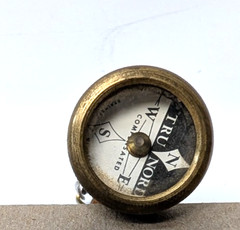 Vintage Brass Tru Nord Compensated Compass With Locking Pin Clip Brainerd MN