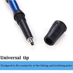 Hiking Trekking Poles Rubber Tips Protectors – Shock Absorbing, Grip & Traction