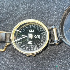 Vintage Engineer Lensatic Compass Pocket Sized Black Made Japan Hiking Hunting
