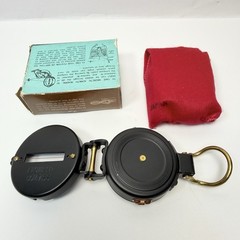 Vintage T23 Lensatic Engineer Compass Japan w Box Pouch Excellent
