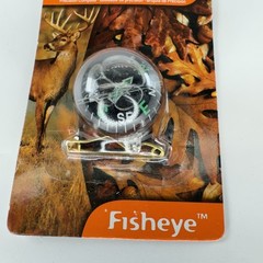 Eureka Fisheye Precision Compass Model 328 Brass Safety Pin Hiking Camping New