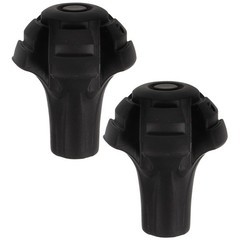2Pcs Crutch Accessories Black Trekking Pole Tips Replacement Walking Stick Feet