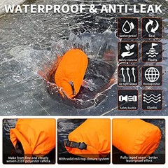 Waterproof Dry Bag/10L/20L/40L/70L Dry Storage Bag for Kayaking, Gym, 5L Blue