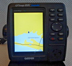 GARMIN GPSMAP 188C SOUNDER MARINE GPS CHART PLOTTER FISHFINDER w/ MOUNT & COVER