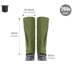 Lightweight Hiking Gaiters Outdoor Leg Cover with Water Resistant Fabric