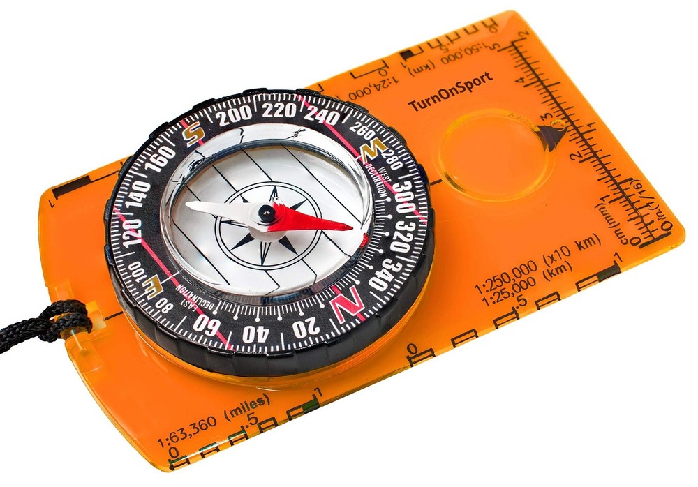 TurnOnSport Orienteering Compass for Hiking, Backpacking & Camping – Advanced…
