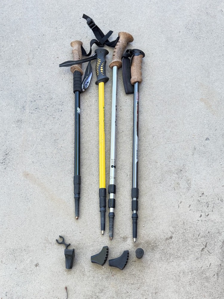 Lot of 4 Individual Trekking Poles – Coleman – Eddie Bauer – New Balance