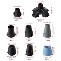 Walking End Bottom Crutch Tip Replacement Head Protectors Cane Tip Feet