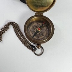 Brass Pocket Compass Directional Magnetic Eagle Engraved Scripture Isaiah 40:31
