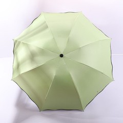 Water Activated Floral Umbrella with 3 Fold Design and Sun Protection Features