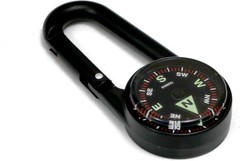 Liquid-Filled Aluminum Compass with Carabiner Glow