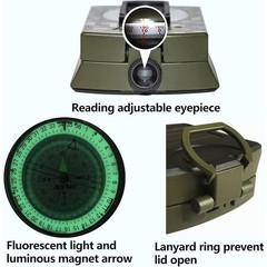 Durable Waterproof Military Compass Luminous Dial Portable Hiking Adventure Gear