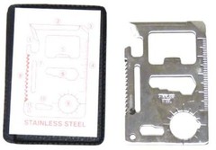 11 function credit card sized survival tool stainless multi SS emergency