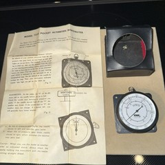 Edge Mark Altimeter Barometer Vintage Japan Hiking With Original Case & Papers