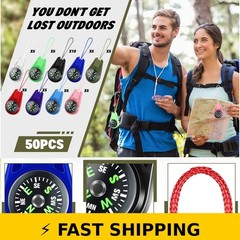Crssbrohip 25 Pack Mini Compasses for Kids – Colorful Keychain Set