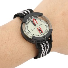 Outdoor Waterproof Compass Luminous Adjustable Dial Watch for Camping Diving