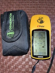 Garmin eTrex Yellow 12-Channel GPS Handheld 2.1in Grayscale w/ Case