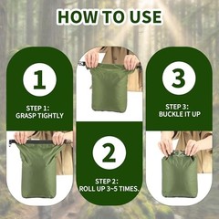Dry Bag Waterproof 3 Pack Lightweight Dry Sack, 6L&10L&20L Outdoor Stuff Green