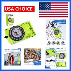 Outdoor Compass with Adjustable Declination, Magnifier, Ruler, Scale, Multifu…