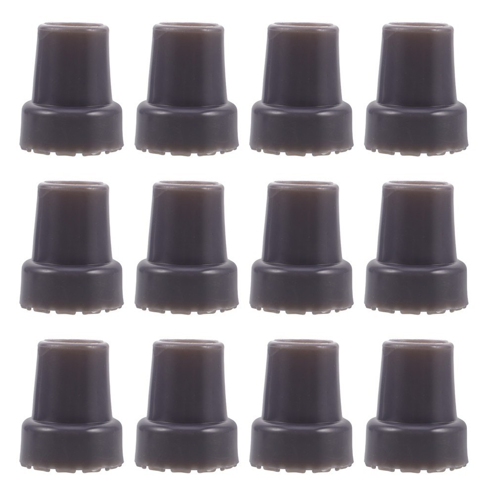 12 Pcs Replacement Crutch Pads Rubber Tips for Crutches Cane Ends