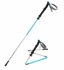 Pansel Folding 7075 Aluminum Alloy Travel Walking Hiking Trekking Pole, Blue