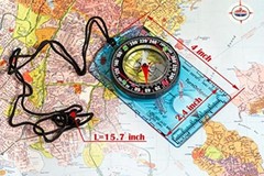 Orienteering Compass – Advanced Scout Compass for Hiking, Camping, and Blue