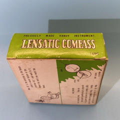 Lensatic Compass, Model 680 liquid filled for use on land/water unbranded Japan