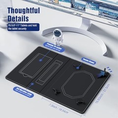 Universal Case for 10.1 Inch Android Tablet with Pen Loop, Lightweight A-Black