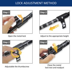2Pack Trekking Walking Hiking Sticks Poles Adjustable Alpenstock Anti-shock Cane