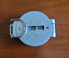 Engineer Directional Handheld Compass w/ Magnifying Lens • Belt Carry Case • New