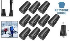 10PCS Rubber Trekking Pole Tips – Universal, Durable, Slip-Resistant Protecto…
