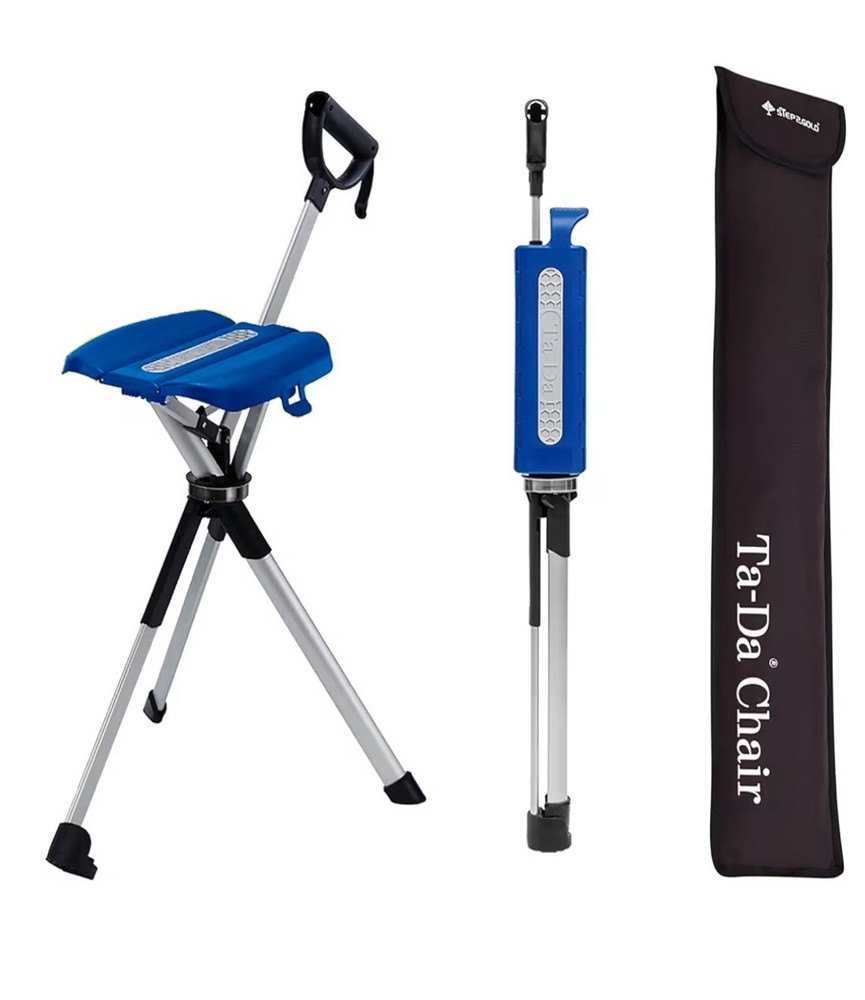 STEP2GOLD Ta-Da Chair Series 2 Portable Trekking Hiking Pole, 36.2″ LARGE – BLUE
