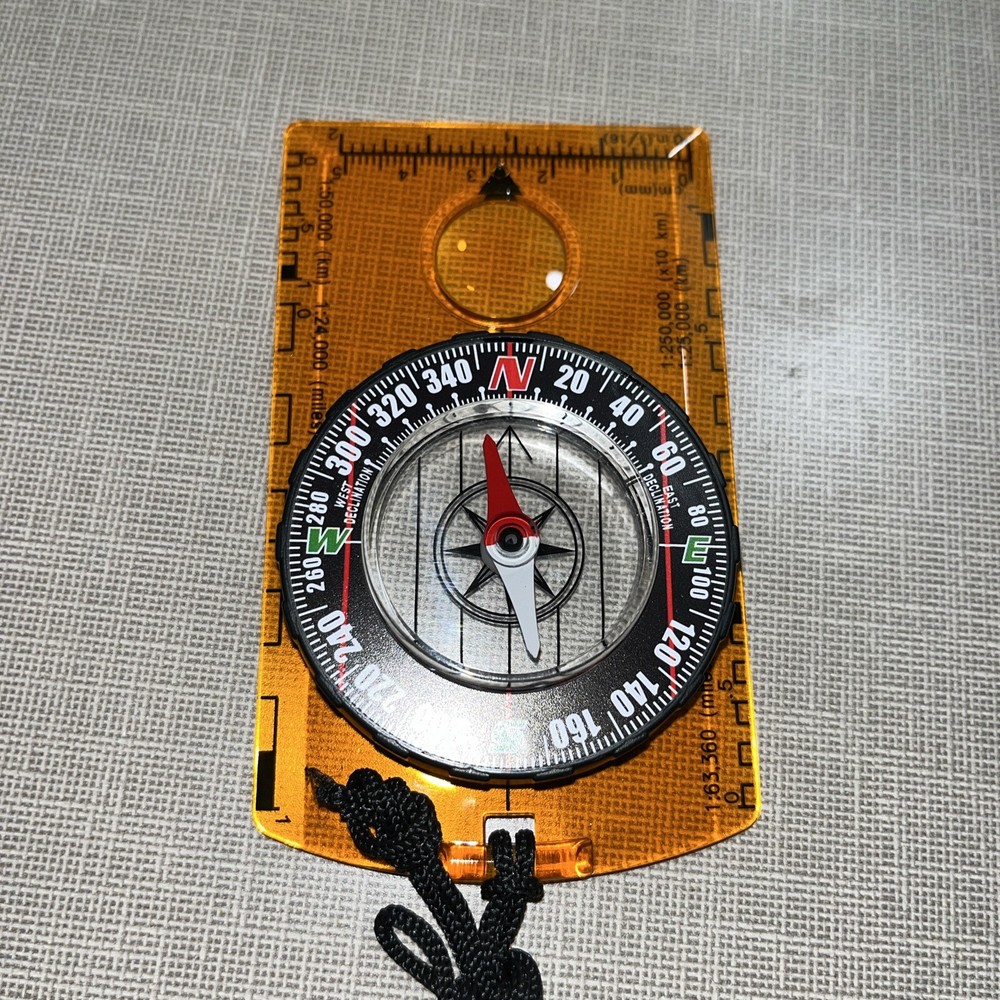 Drawing Scale Compass Folding Map Ruler Buckle Camping Hiking Portable Handheld