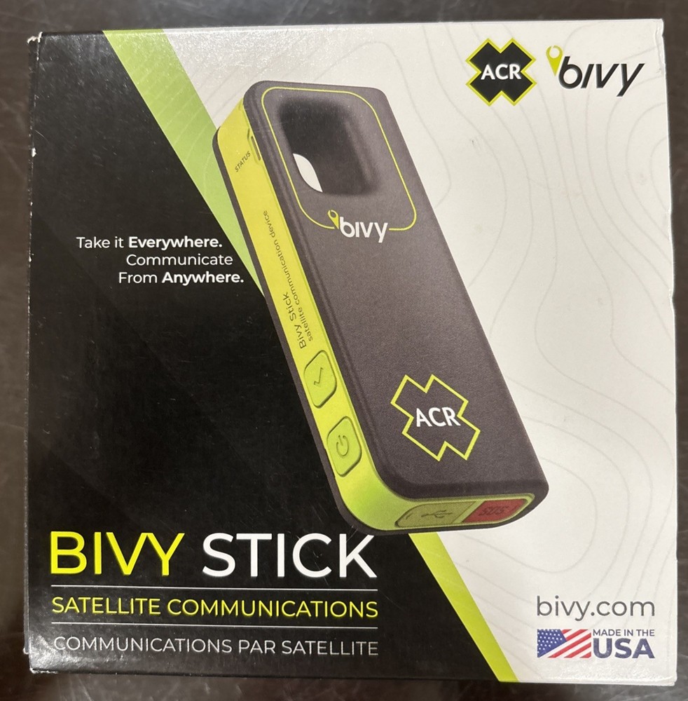 Bivy Stick Satellite Communicator – Two-Way Global SMS, GPS Tracker #4601