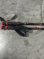 Komperdell Booster Speed Carbon Trekking Pole Pair – Black And Red – 130cm (NOS)