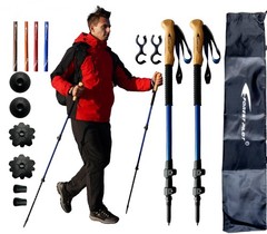 Trekking Poles – Lightweight 7075 Aluminum with Flip Lock & All Terrain – Pai…