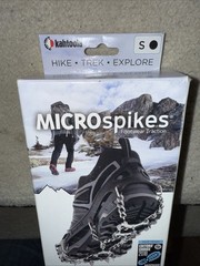 Kahtoola MICROspikes -snow, ice, trail hiking crampons – BLACK, SMALL