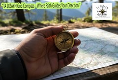 God is Light-1 John 1:5 Quote Engraved Compass with 2″ Inch, Poolish Brass
