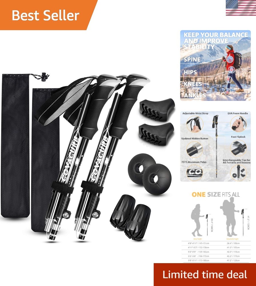 Ultra Lightweight 7075 Aluminum Trekking Poles – Collapsible & Durable Design