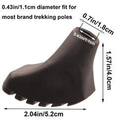 Trekking Poles Tips Set – Feet Rubber Trek Cane Tips Protectors Fit Most Walk…