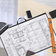3 Pcs Blueprint Holder Foldable Waterproof Plans Shield 24 x 36 Inch