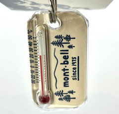 mont-bell Zippo Gauge Thermometer Beige Hand-drawn Mountain Logo New
