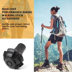 6Pcs Hiking Pole Tips – Rubber Feet for Walking Sticks & Trekking Poles, 11mm