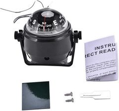 Car Compass Marine Dash Mount, LED Boat Compasses with Adjustable Mounting Brack