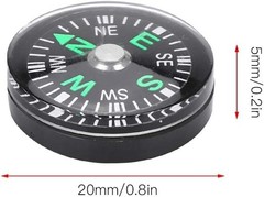 Pocket Compass, 20mm 12pcs Mini Pocket Oil Filled Compass for Hiking Camping …