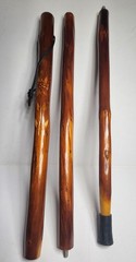 Collapsible Solid Wood Hiking Stick 3 Piece 55in with Storage Bag