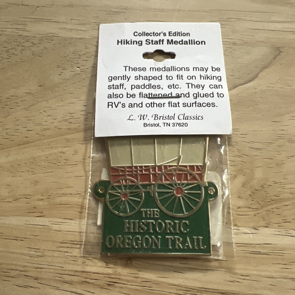 The Historic Oregon Trail Hiking Staff Medallion