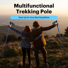 Lightweight Adjustable Trekking Pole with Accessories & Excellent Foam Grip