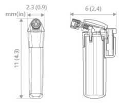 SOTO POCKET TORCH WITH REFILLABLE LIGHTER INSERT <1300°C OUTPUT #PT-14SBRFL